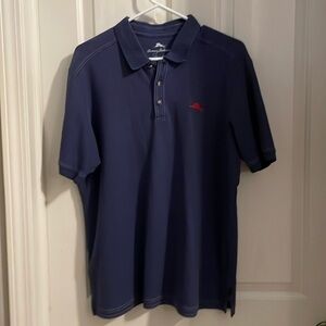 Tommy Bahama mens medium short sleeve polo type shirt in blue